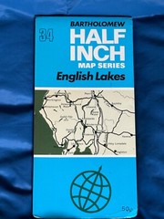 Bartholomew, Half Inch Paper Map, No: 34, English Lakes, 1970’s