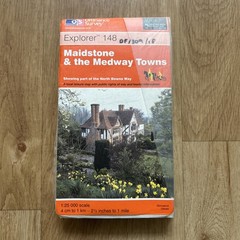 Ordnance Survey Explorer 1:25,000 Sheet 148 Dover, Maidstone & the Medway 2000