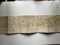Ordnance Survey Contoured Road Map of S.E. London and Sevenoaks. Popular Edition