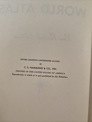 Hammond’s Family Reference World Atlas published 1959 Hardbound Book