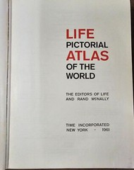 VTG 1961 Life Pictorial Hardcover Atlas of the World w/Sleeve 600 Pages Book