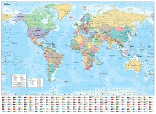 Collins World Wall Laminated Map by Collins: Used Audiobook