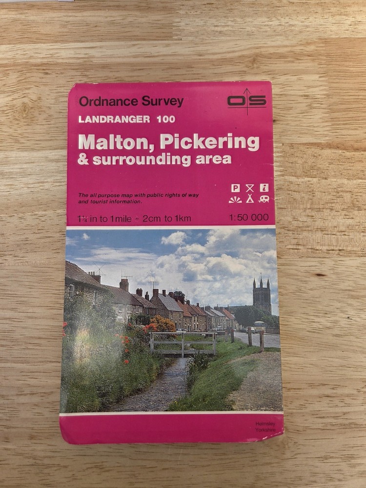 Ordnance Survey Map Of Malton, Pickering And Surrounding Area Sheet 100