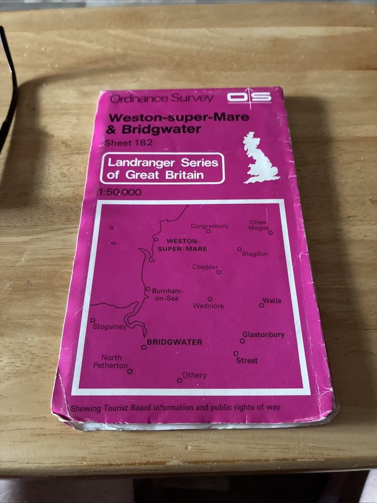 OS Ordnance Survey Landranger Map – Weston and Bridgwater 182