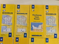 Job Lot 26 Vintage 1970s – 80s Yellow Michelin Maps France most regions