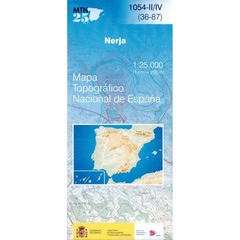 Spain map 1054-II/IV: Nerja hiking walking topographic 1:25K