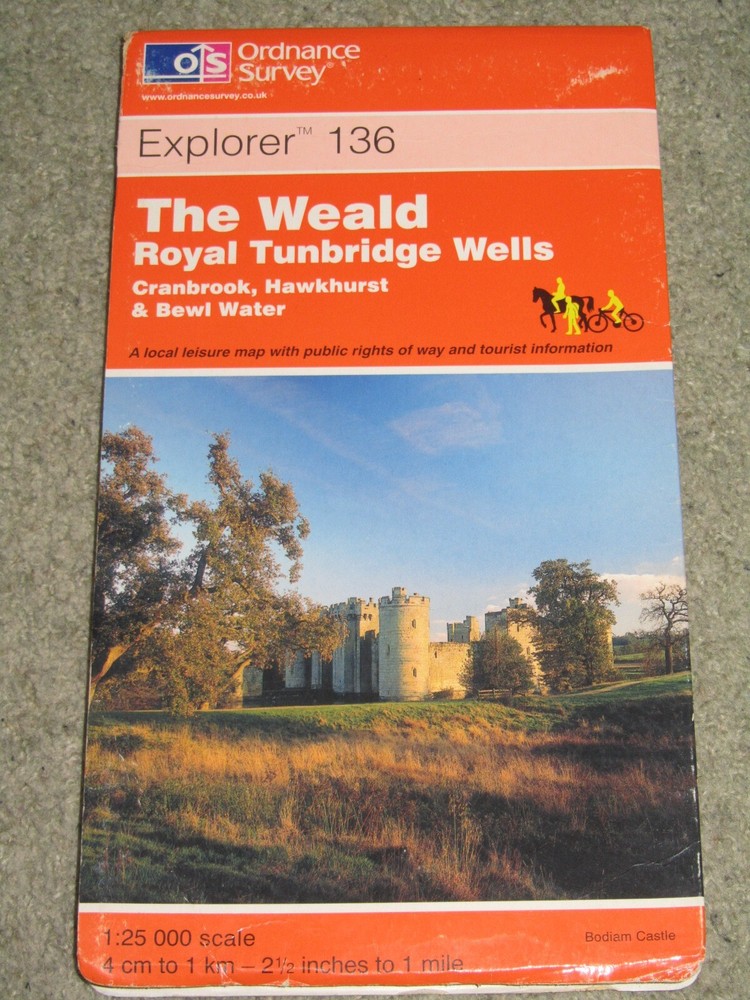 Ordnance Survey Explorer 1:25,000: Sheet 136 The Weald & Tunbridge Wells – 1997