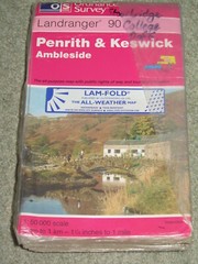 OS Ordnance Survey Landranger 1:50000 Sheet 90 Penrith & Keswick LAM-FOLD 1997