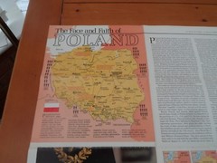 vintage map.info sheet. Poland 1982 dbl.sided, Faith and the Pope John Paul II .