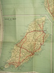 Geographia 1/2″ map of the Lake District & Isle of Man; est late 1930s, on cloth
