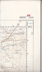 Ordnance Survey 1:25,000 First Series Map Sheet 22/43 (SN 43) Pencader
