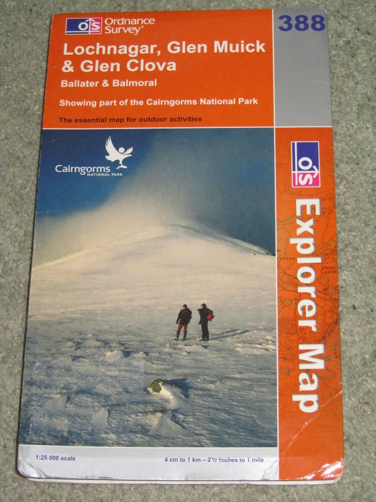 Ordnance Survey Explorer 1:25,000: Sheet 388 Lochnagar & Glen Muick – 2009