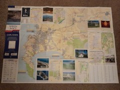 CAPE TOWN GLOBETROTTER TRAVEL MAP& CAPE TOWN LONELY PLANET GUIDE