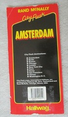 Amsterdam City Flash Map Rand McNally international Edition Hallwag 1992