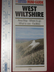 Bath, West Wiltshire, 2 x mini-guide leaftets, map, tourist info, 1980s vintage