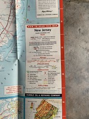 Old Vintage 1960s ESSO Travel Road Map New Jersey