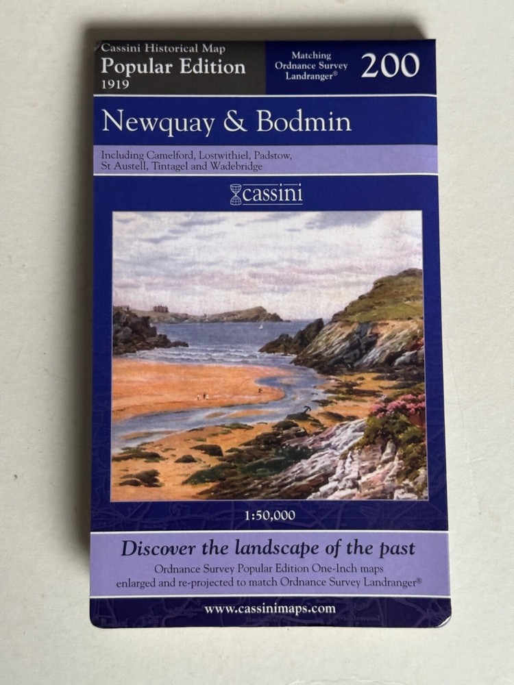 Cassini Historical Map, Newquay & Bodmin 1919 ( Reprint 2007 ) no: 200