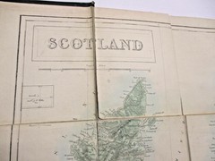 Black’s Road & Railway Travelling Map of Scotland 1860’s / 1870’s – Linen Backed