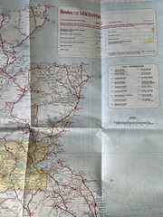 Throughroutes to and from Leicester – 1985 – Coloured Tourist Road Map – The AA