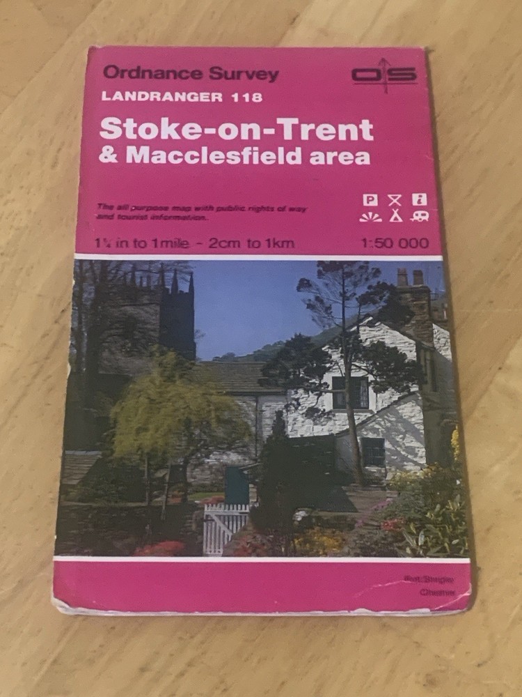 Ordnance Survey Stoke-on-Trent & Macclesfield 118 Landranger Map 1993 OS