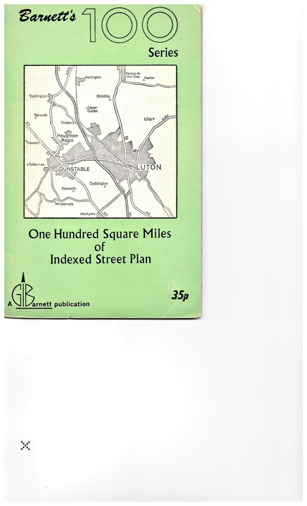 LUTON ‘100 series’ street plan with index – by Barnett’s – circa 1980