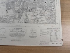 Ordnance Survey Map Edinburgh Granton 1955 6 Inch NT 27 NW Sheet 1:10560 Vintage