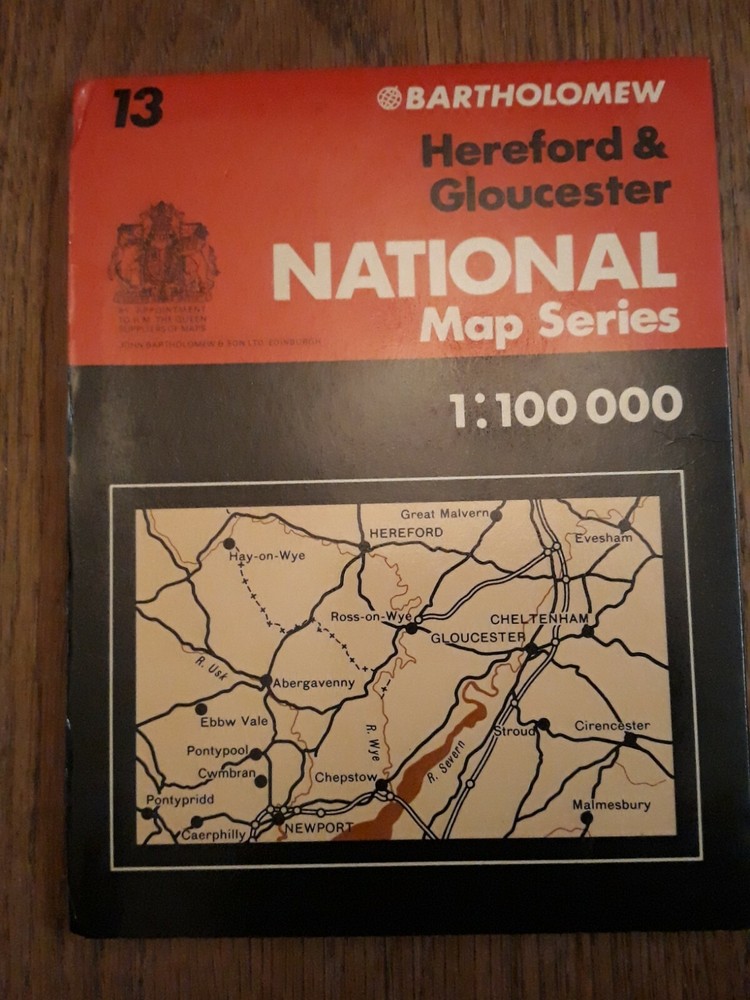 Bartholomew National Map Series 13: Hereford & Gloucester