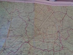 Bartholomew’s Cloth Contoured Maps 1930 -50s Half Inch Map Cambridge no 20