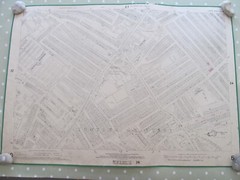 VINTAGE OS LARGE SCALE MAP LONDON TOOTING BROADWAY AREA 1 : 1,056 1921 Rev 1939