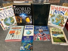 Bundle Of 9 Atlas & World Books Inc. 1 DK, Travel Atlas, Youngsters Atlas