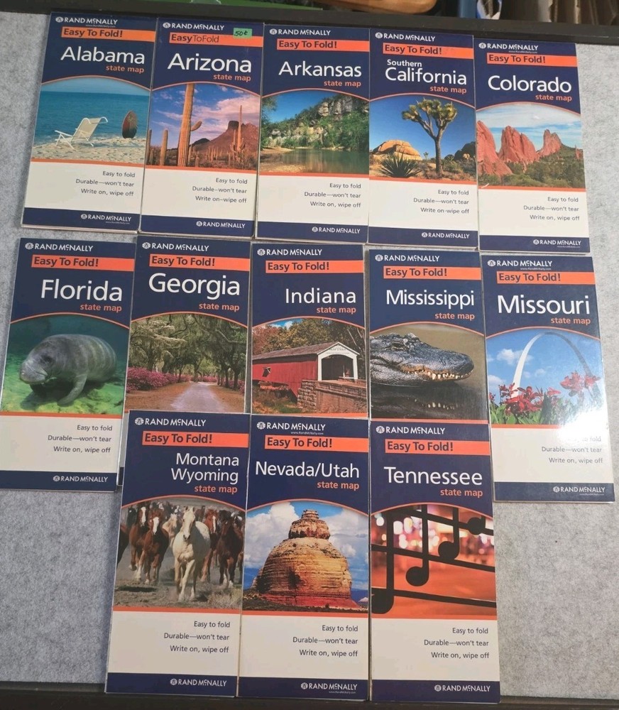 Rand McNally Easy to Fold United States Laminated Map 13 States
