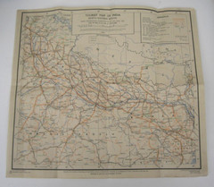 Original Vintage Sheet Tourist Map Of India Northern Eastern Region 1959