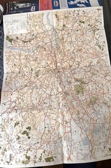 Vintage London 1964 London City Map Street Index Mobil Map No. 5 Mobil Oil Co.
