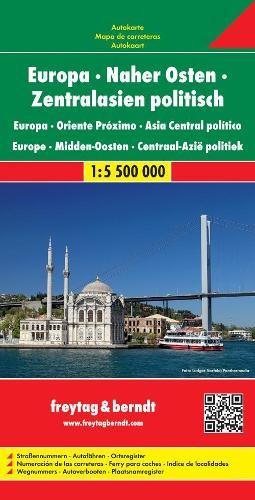 Freytag-Berndt European-Middle East-Central Asia political (Map) (UK IMPORT)