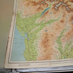 Bartholomew’s One Inch Map of the Lake District c1947 Cloth Folded Vintage Map
