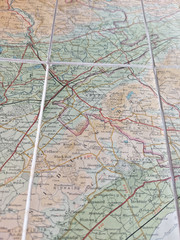 Bartholomew Survey Cloth Map of The Firth of Tay – Sheet 49 Series – circa 1935