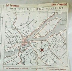 Vintage Map of La Province de Quebec 1959