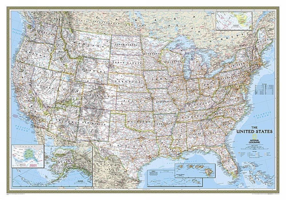 United States Classic Map [Tubed]: Reference Maps by Nat Geo Maps (English) Map