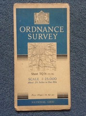 Vintage OS Map – Sheet TQ 36 – CROYDON, BECKENHAM, SELSDON area – 1952