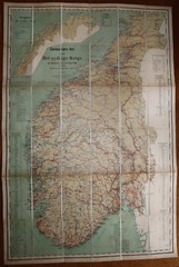 1895 South Norway Cammermeyers Kart Det Sydlige Norge Folding Map Stanford Case