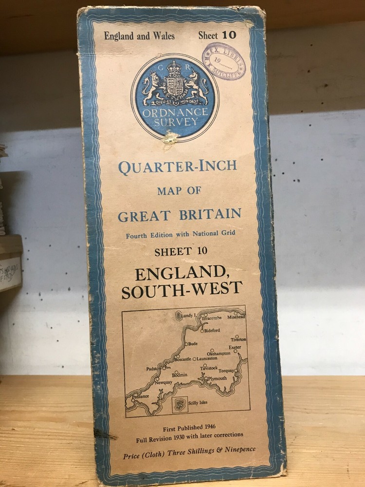 England, South-West: Sheet 10: Quarter-Inch Map of Great Britain