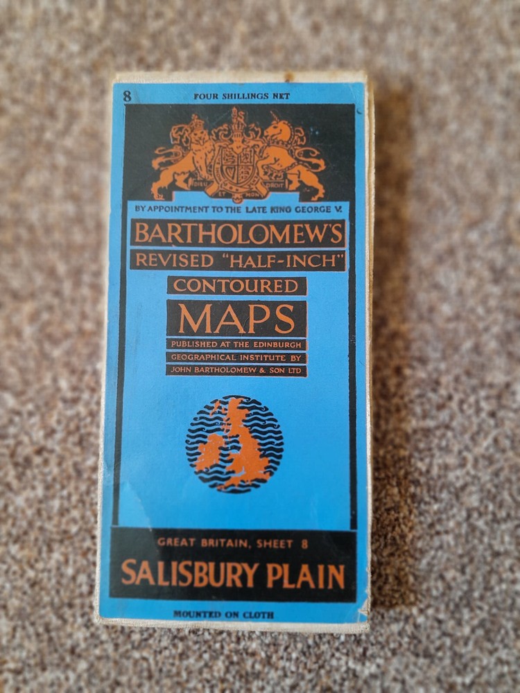BARTHOLOMEWS 1/2″ CONTOURED CLOTH SHEET 8 SALISBURY PLAIN 1948