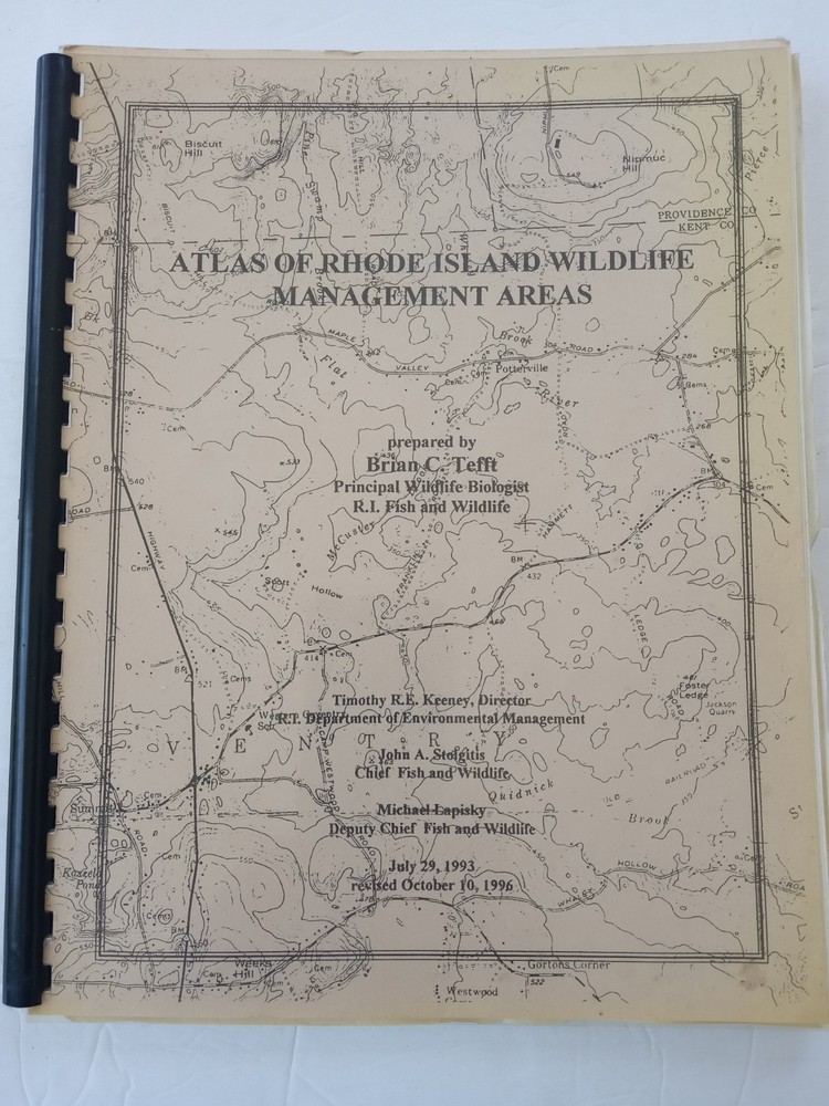 Atlas of Rhode Island Wildlife Management Areas Map Book Brian C. Tefft 1996