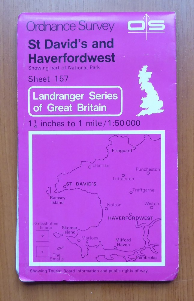 ORDNANCE SURVEY LANDRANGER SERIES – 1:50000 :: OS SHEET 157 ST. DAVID’S :: 1983