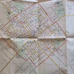 Vintage Map Of Hasting & Environs New Zealand (1955) 39″x 28″ 1st Edition