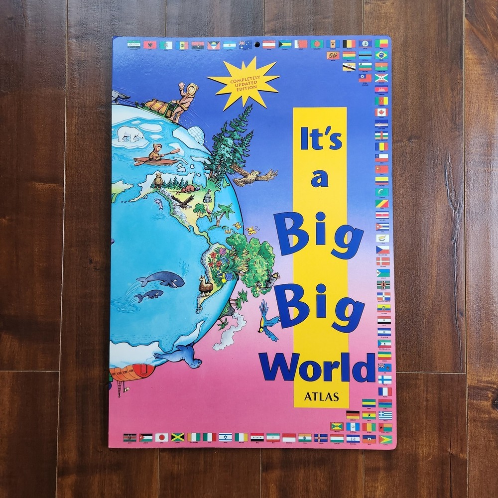 It’s A Big Big World Atlas Jumbo Learning Book 1994 Teaching Education Ovale