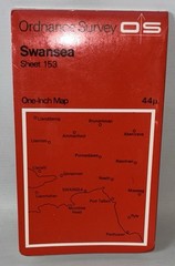 Ordnance Survey One Inch Map – Swansea – Sheet 153 – 1972