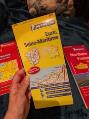 Set of three travel maps of France