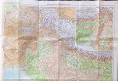 Bartholomew World Travel Map 15: Indian subcontinent • Scale- 1:4,000,000 (1979)