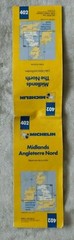 Michelin Yellow Map 402 Midlands, The North, Lake District & Borders 1: 400000